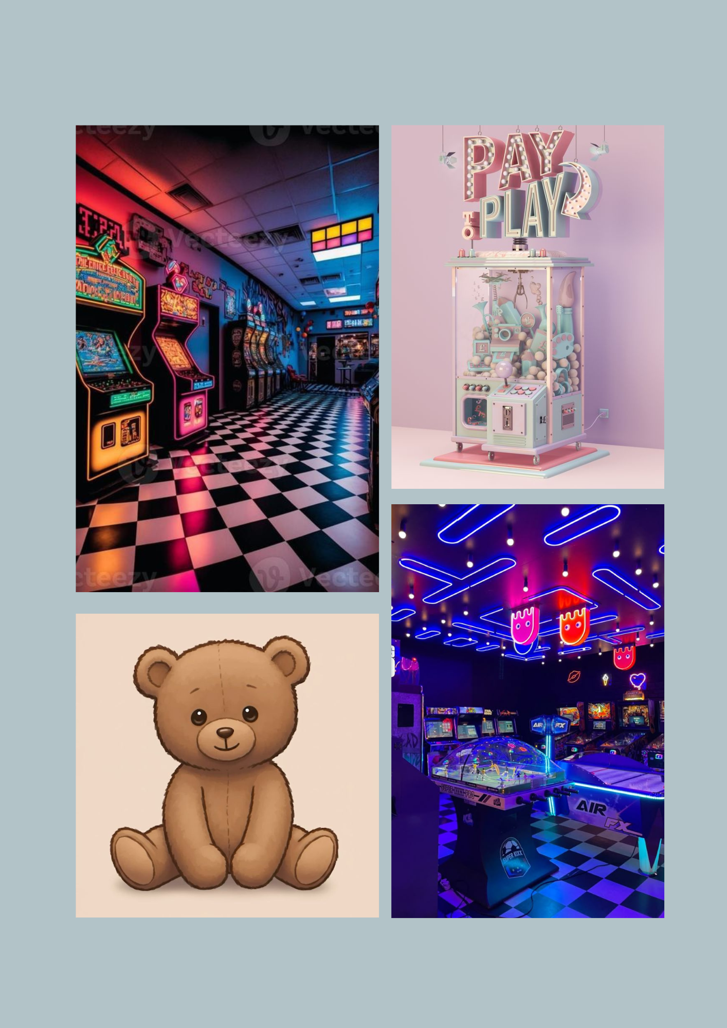 Moodboard do projeto The Claw Game